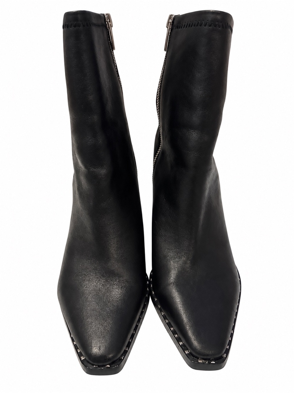 ALDO Genuine Leather Black Ankle Boots